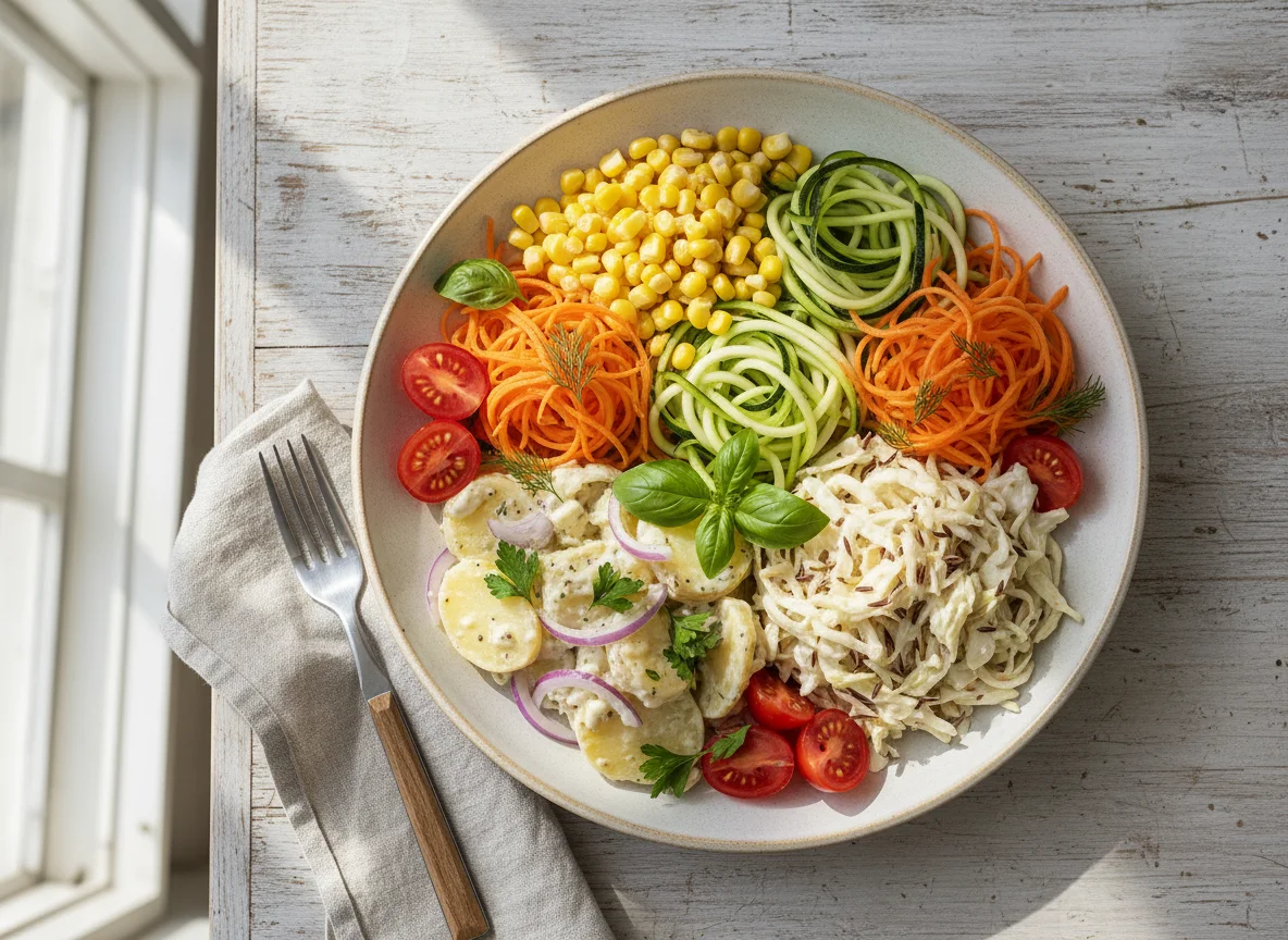 Gemischter Salat mit Kartoffeln photo
