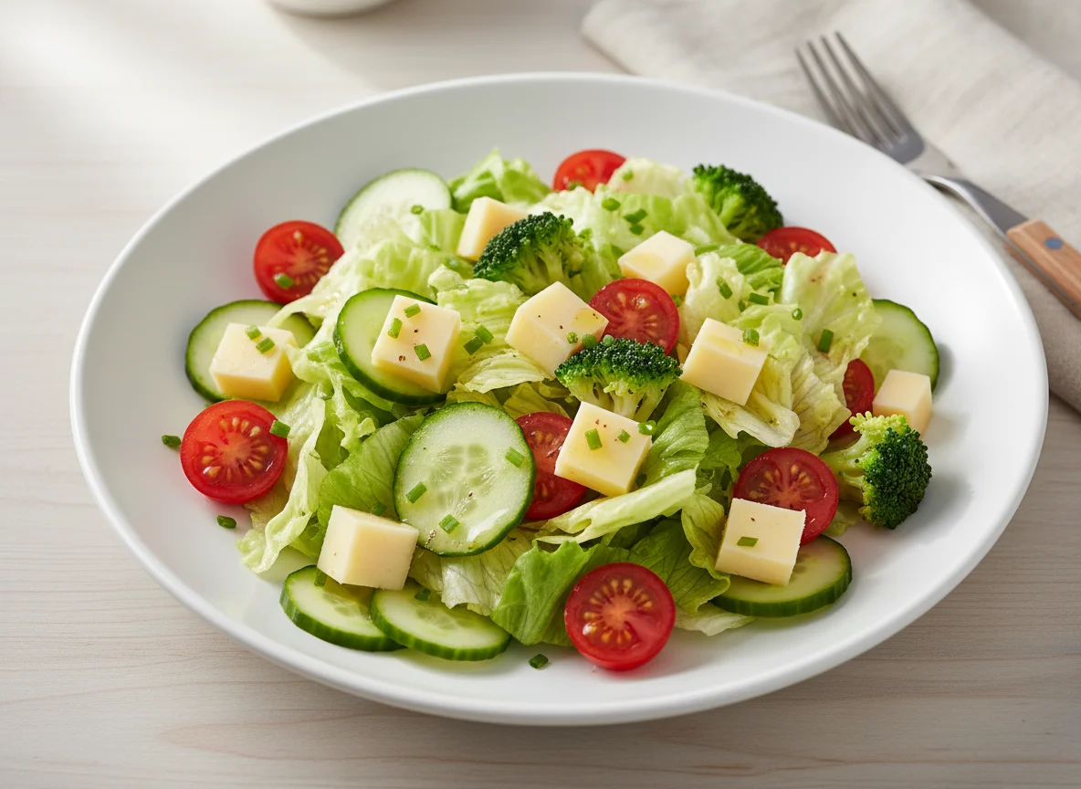 Gemischter Salat mit Käse photo