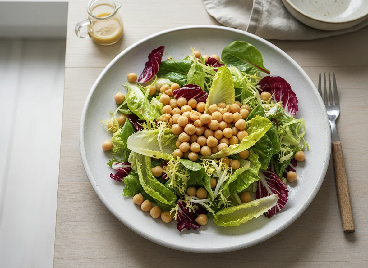 Gemischter Salat mit Kichererbsen photo