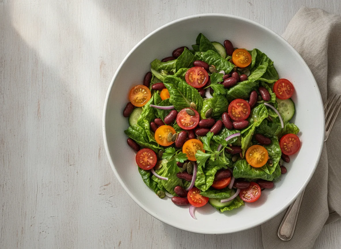 Gemischter Salat mit Kidneybohnen photo