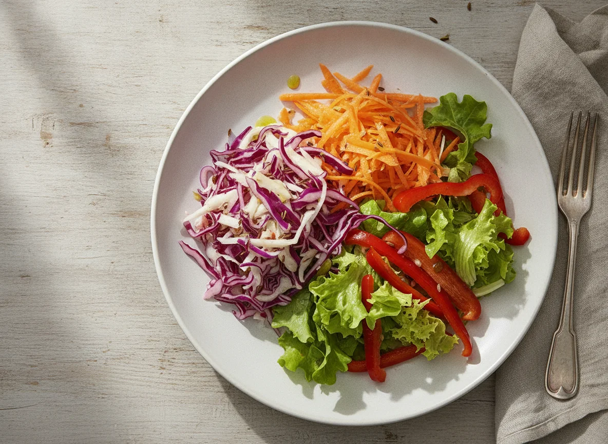 Gemischter Salat mit Krautsalat photo