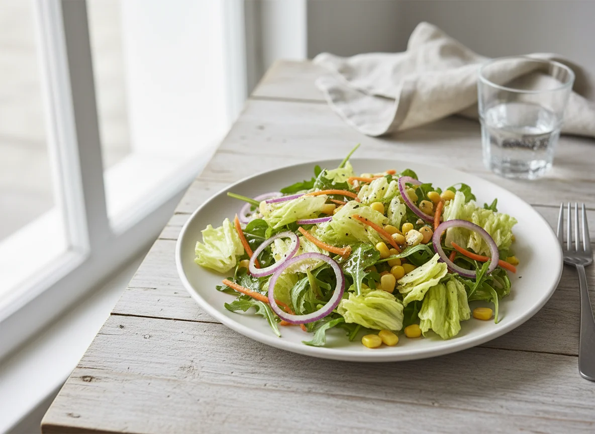 Gemischter Salat mit Mais und Karotten photo