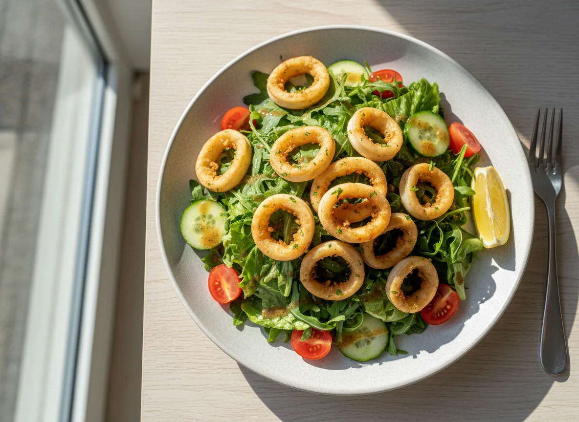 Gemischter Salat mit Meeresfrüchten photo