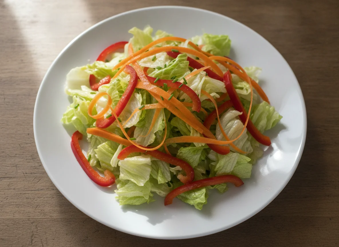 Gemischter Salat mit Paprika und Karotten photo