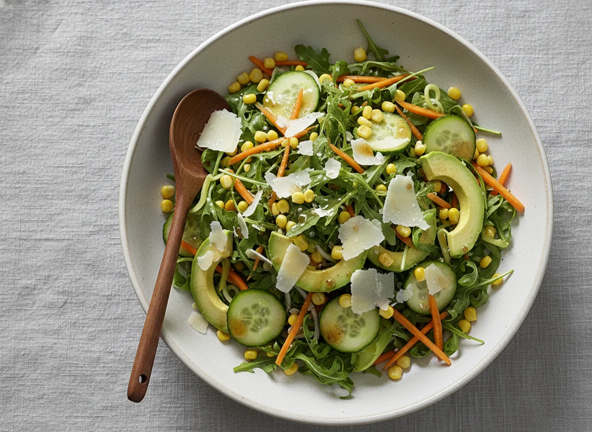 Gemischter Salat mit Parmesan photo