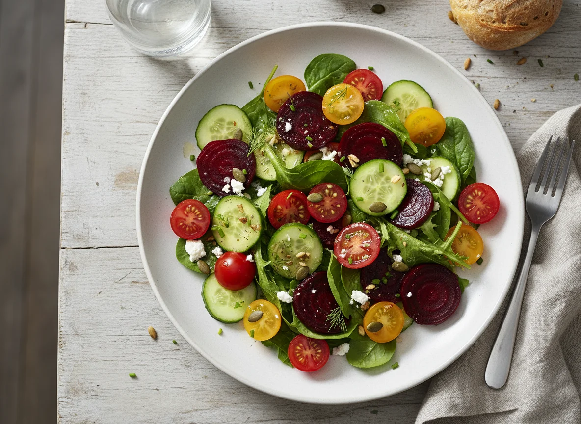 Gemischter Salat mit Roter Bete photo