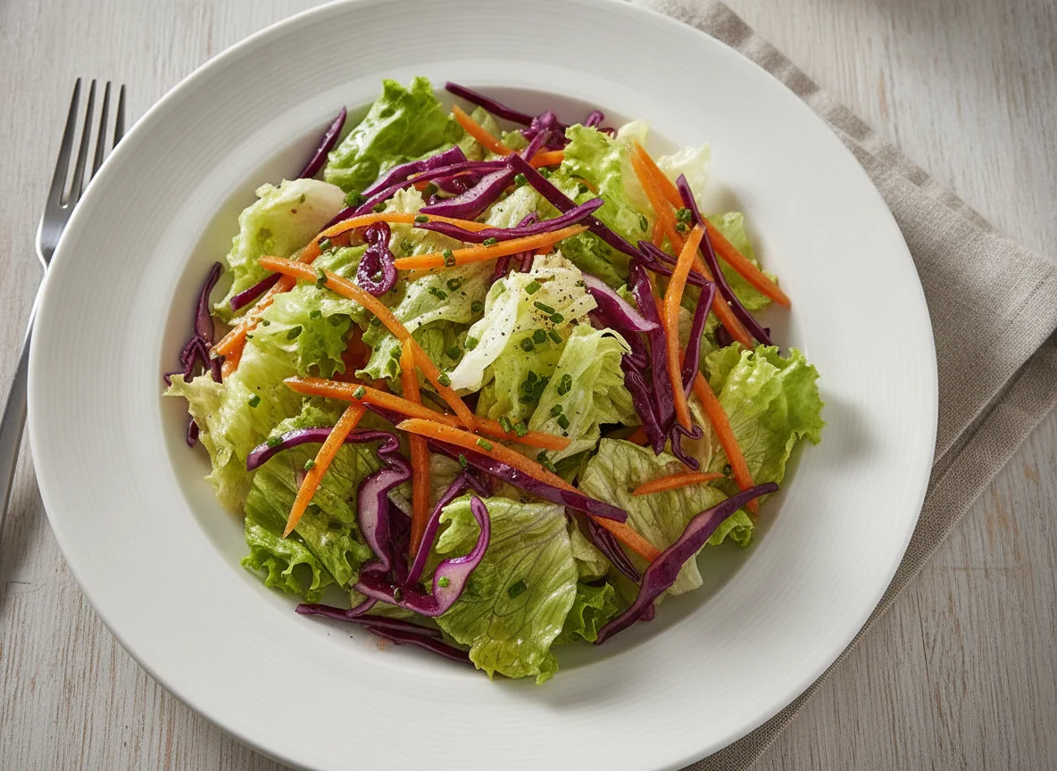Gemischter Salat mit Rotkohl und Karotten photo