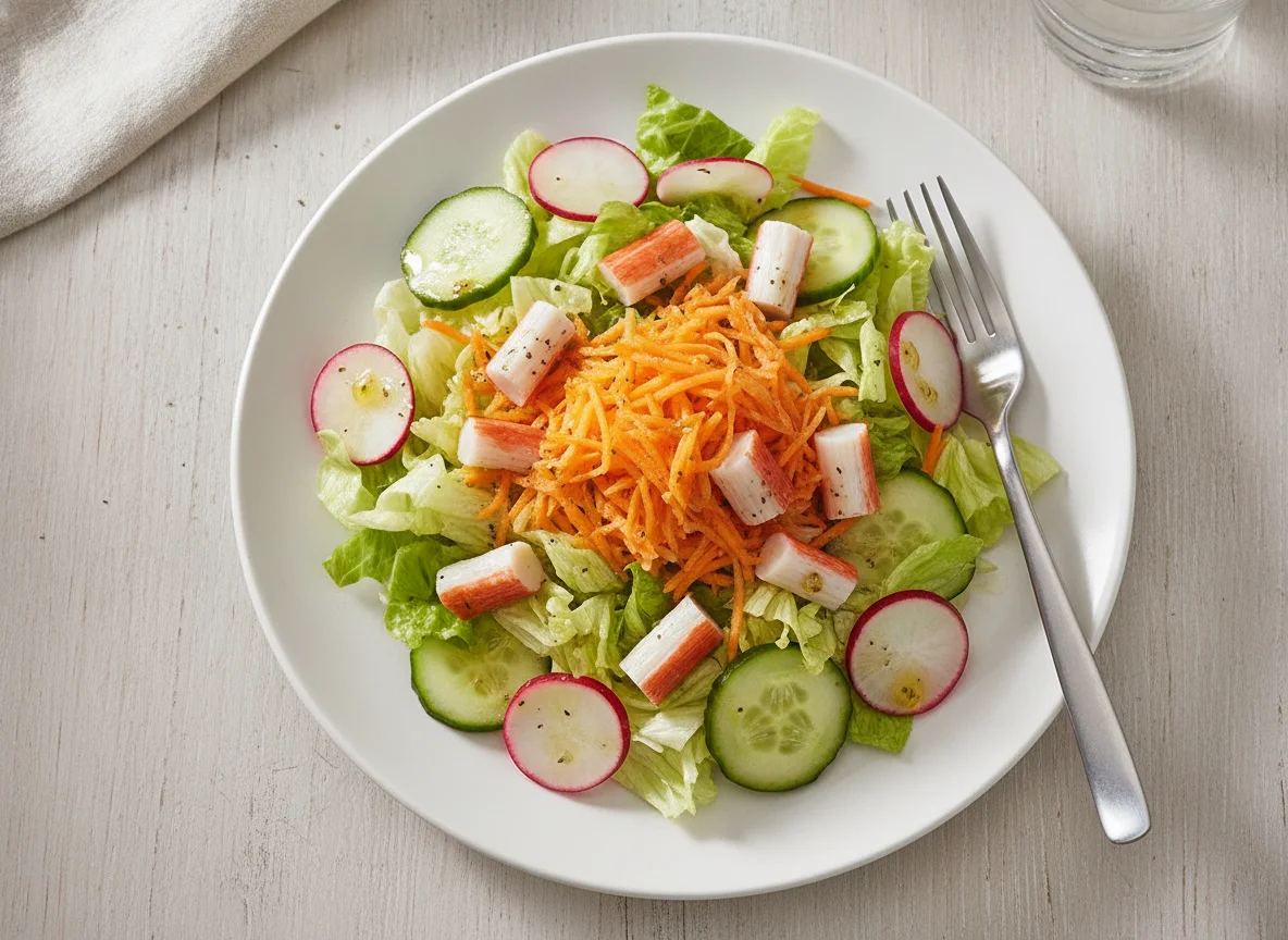 Gemischter Salat mit Surimi photo