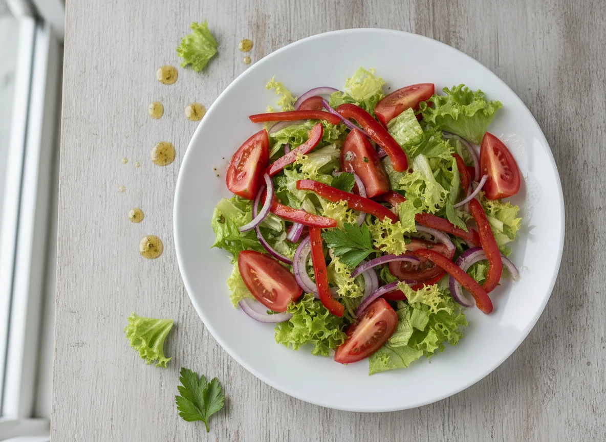 Gemischter Salat mit Tomaten und Paprika photo
