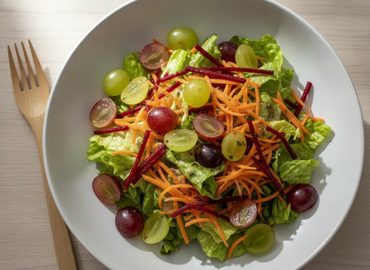 Gemischter Salat mit Weintrauben photo