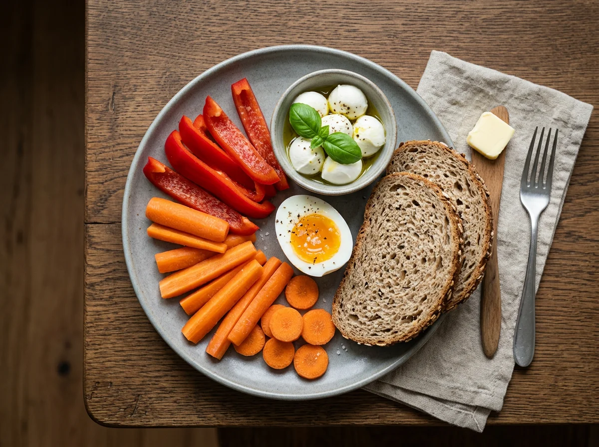 Gemischter Teller mit Brot photo