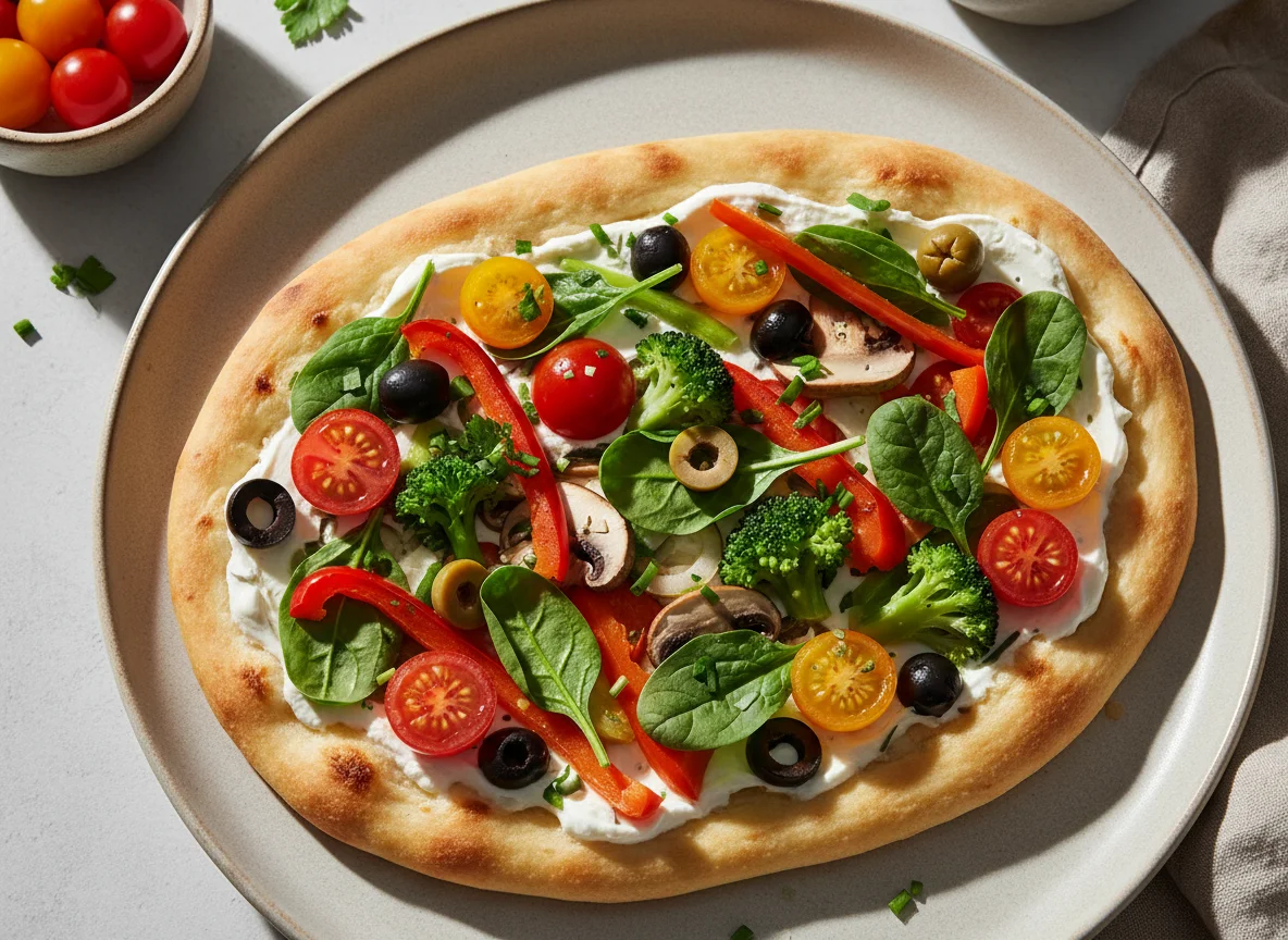 Gemüse Flammkuchen photo