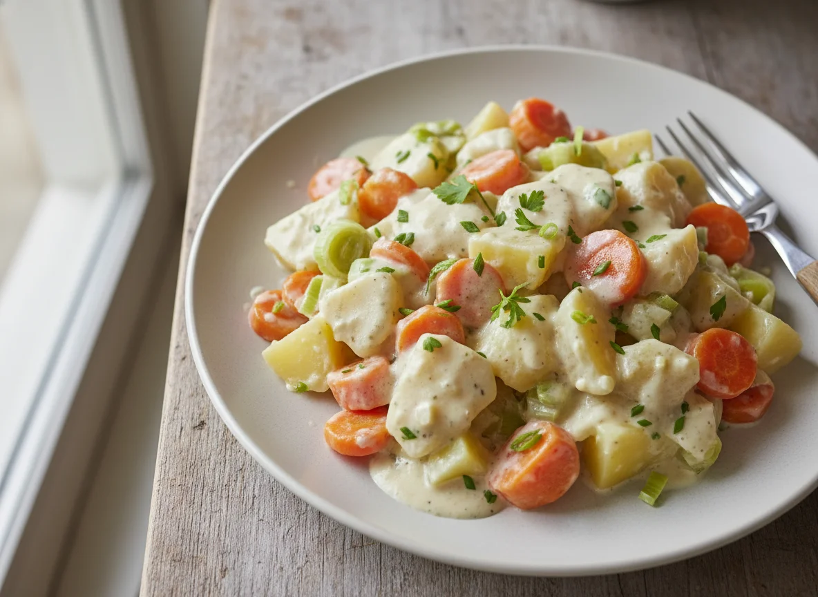 Gemüse in Rahmsauce photo