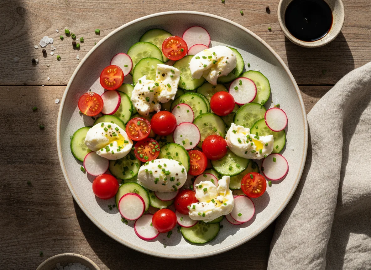Gemüse- und Mozzarella-Platte photo