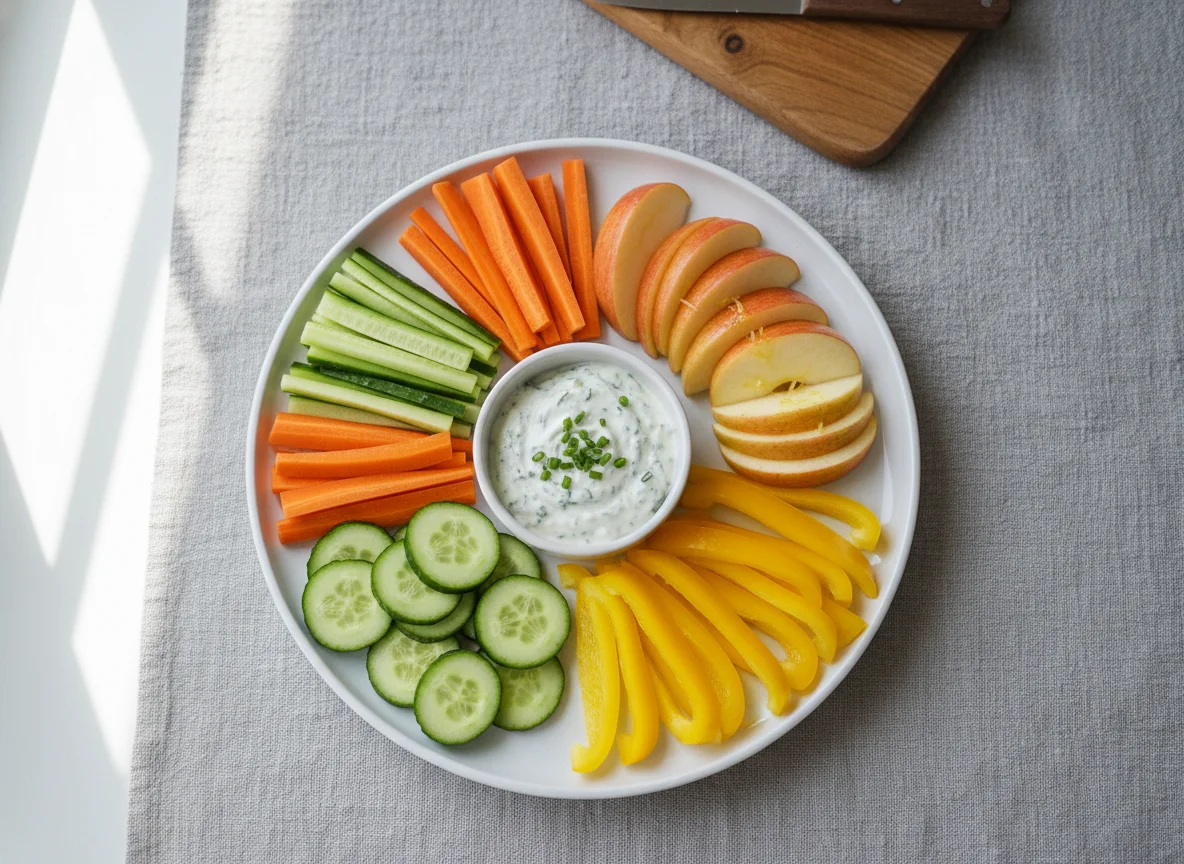 Gemüse- und Obstsnack photo