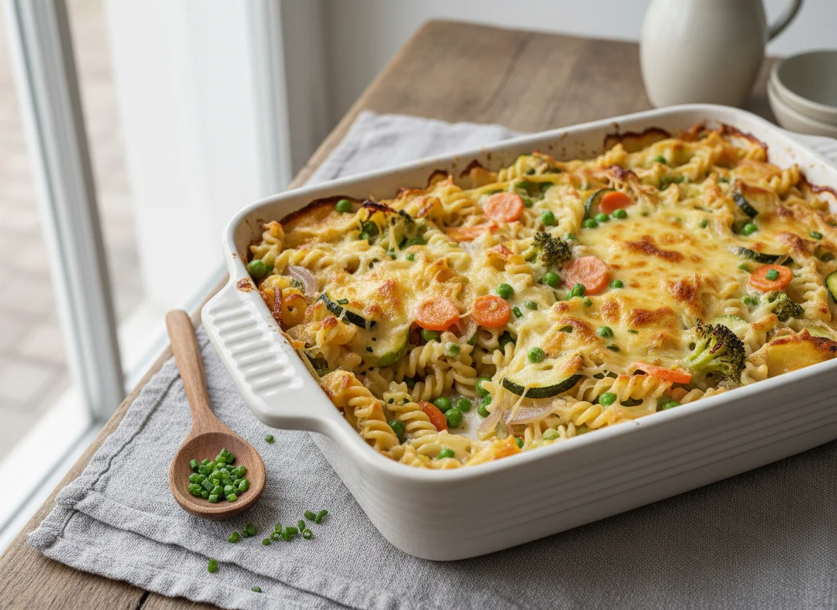 Gemüse-Auflauf mit Käsesauce photo
