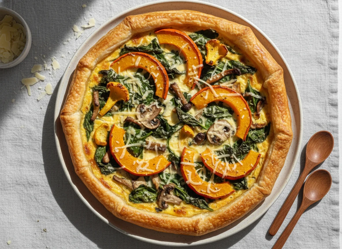 Gemüse-Blätterteigtarte photo