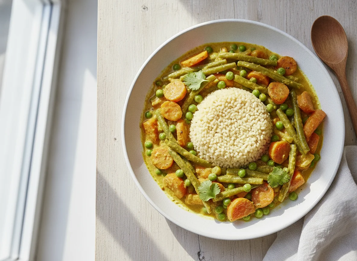 Gemüse-Curry mit Couscous photo