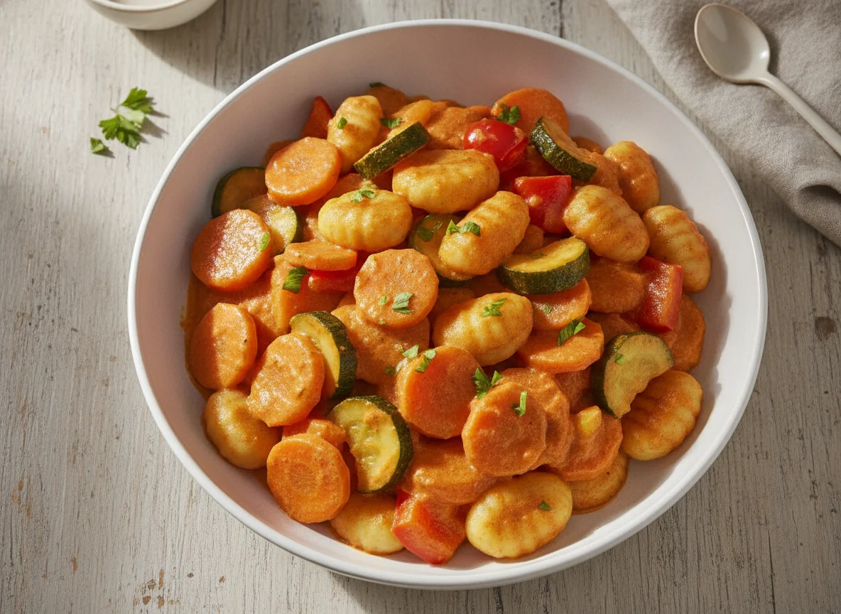 Gemüse-Curry mit Sahnesauce photo