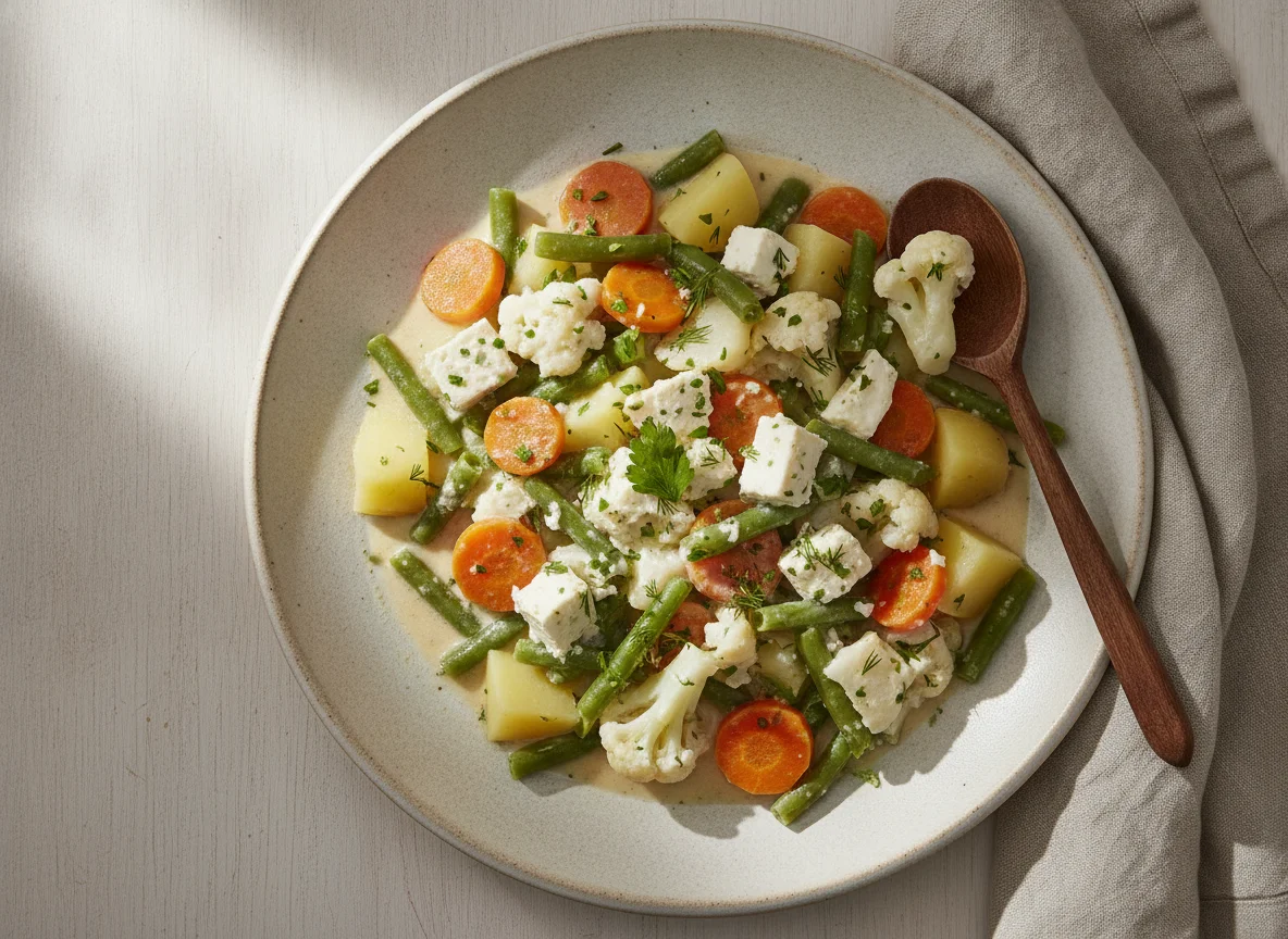 Gemüseeintopf mit Feta photo
