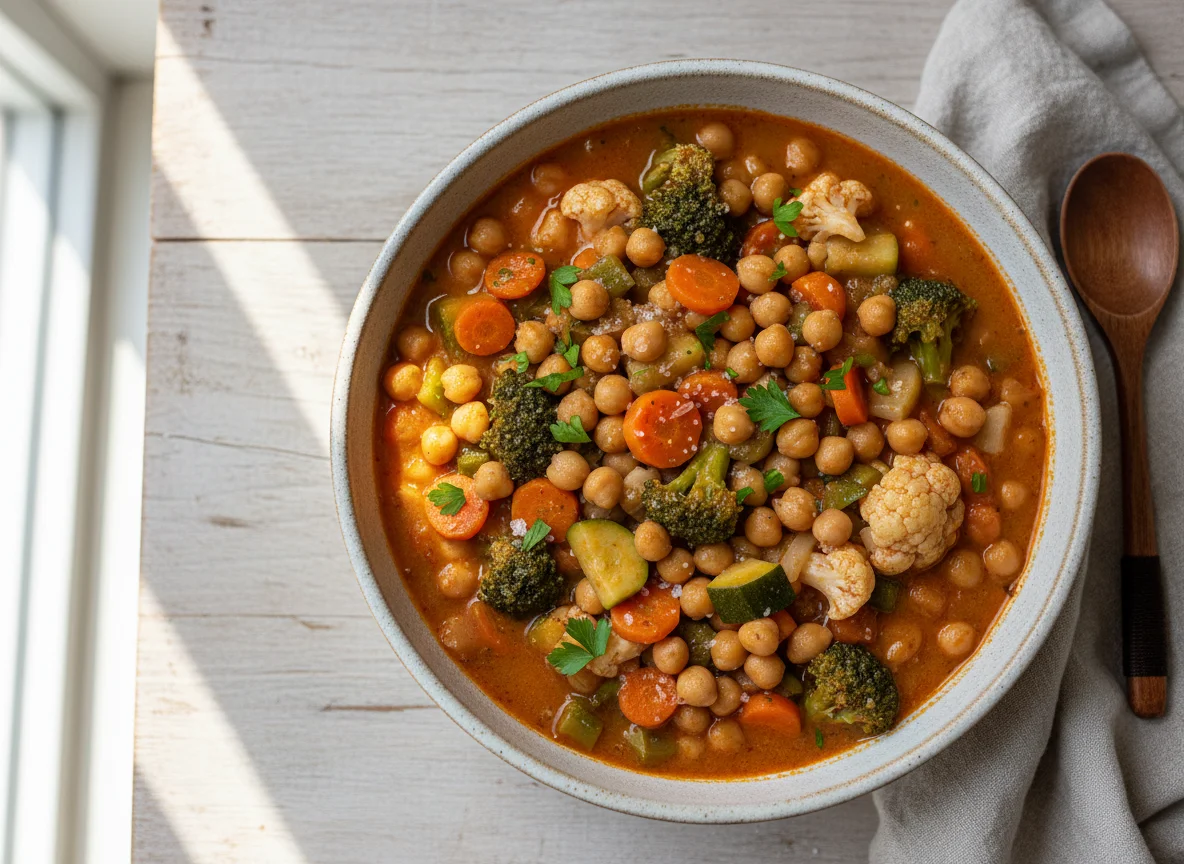 Gemüseeintopf mit Kichererbsen photo