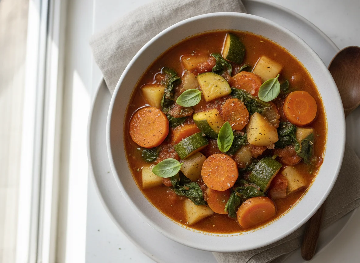 Gemüseeintopf mit Zucchini und Karotten photo