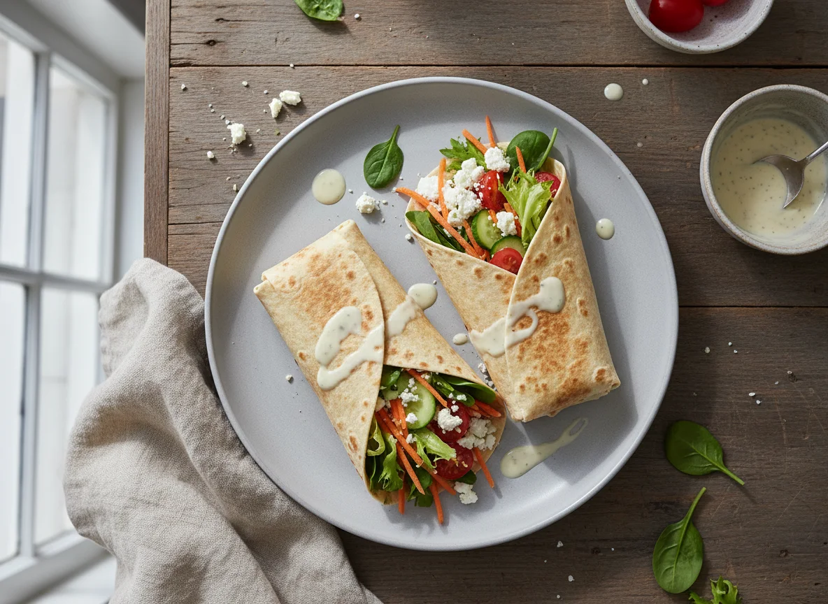 Gemüse-Feta-Wrap photo