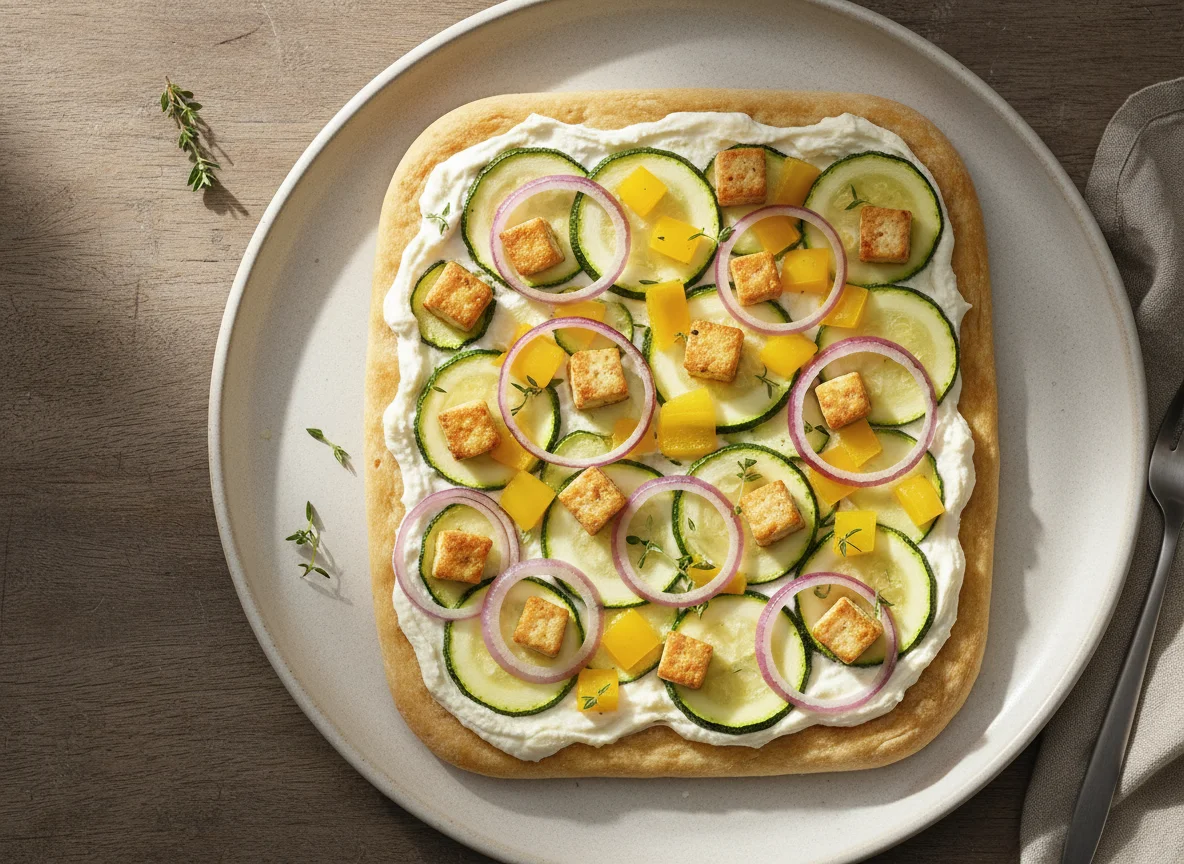 Gemüse-Flammkuchen photo