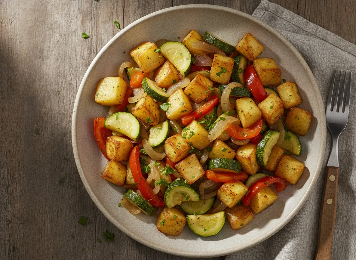 Gemüse-Kartoffel-Pfanne photo