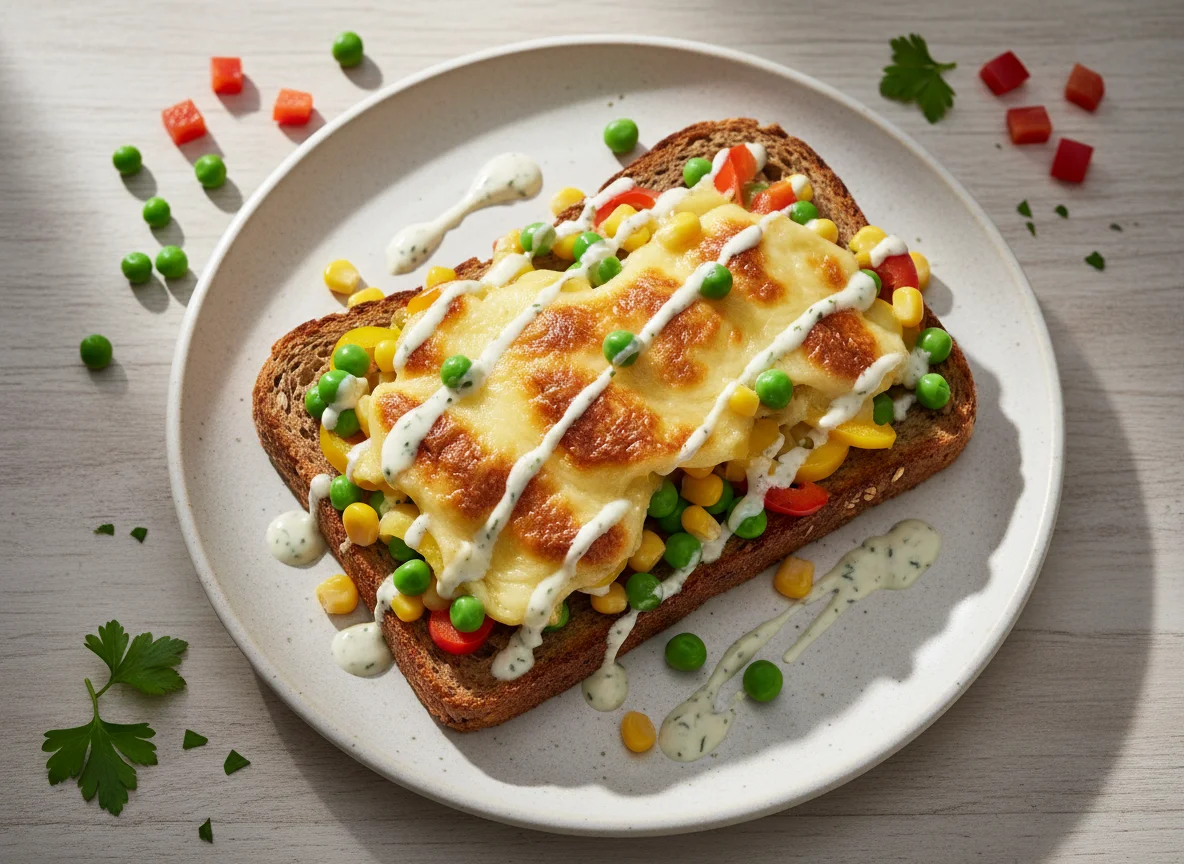 Gemüse-Käse-Brot photo