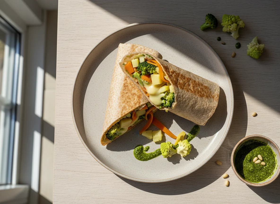 Gemüse-Käse-Wrap photo