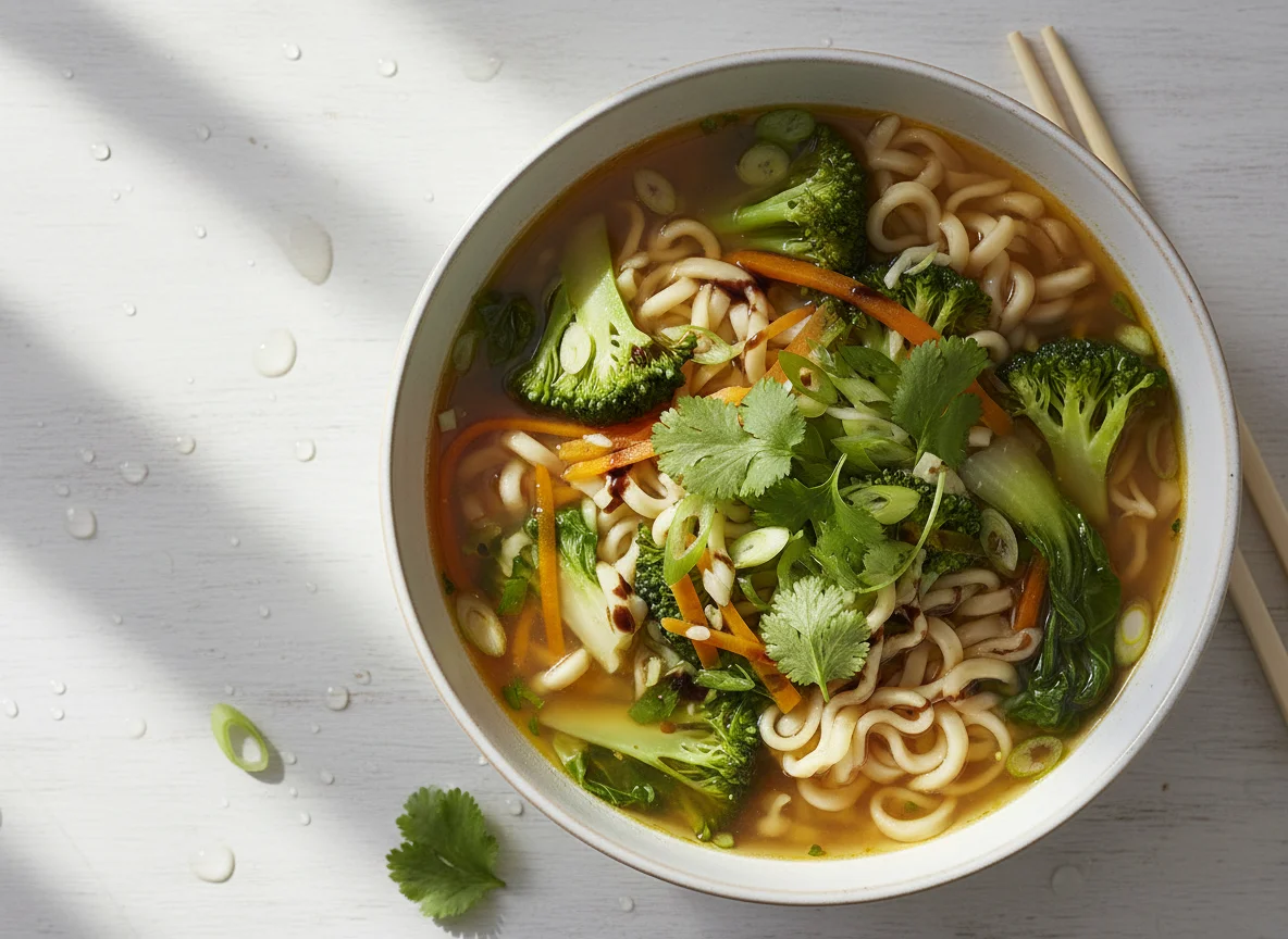 Gemüse-Nudelsuppe photo