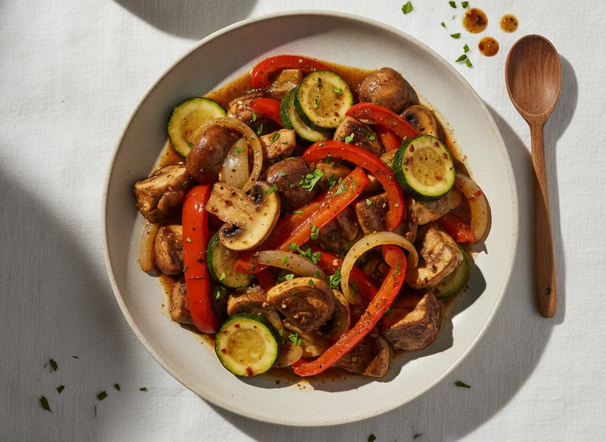 Gemüsepfanne mit Champignons photo