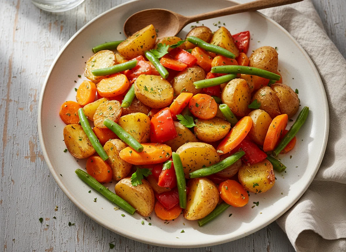 Gemüsepfanne mit Kartoffeln photo