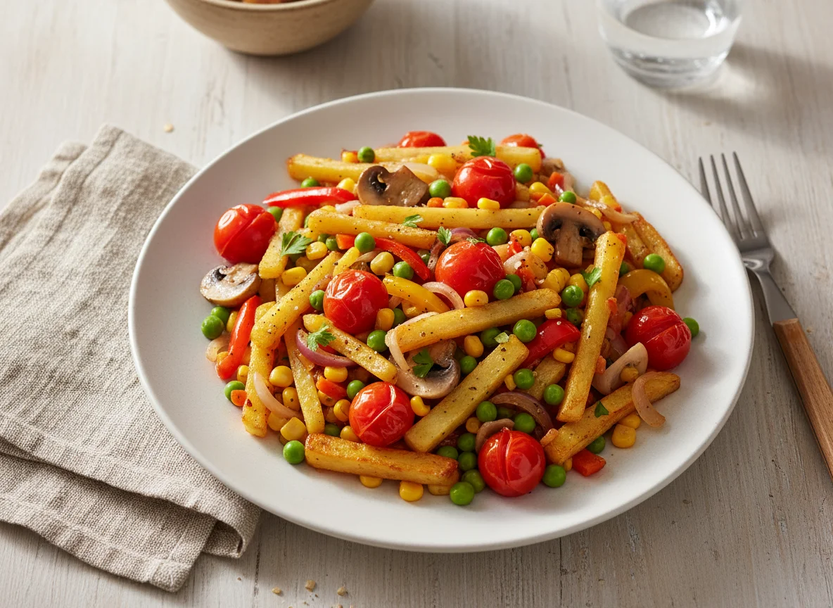 Gemüsepfanne mit Kirschtomaten photo