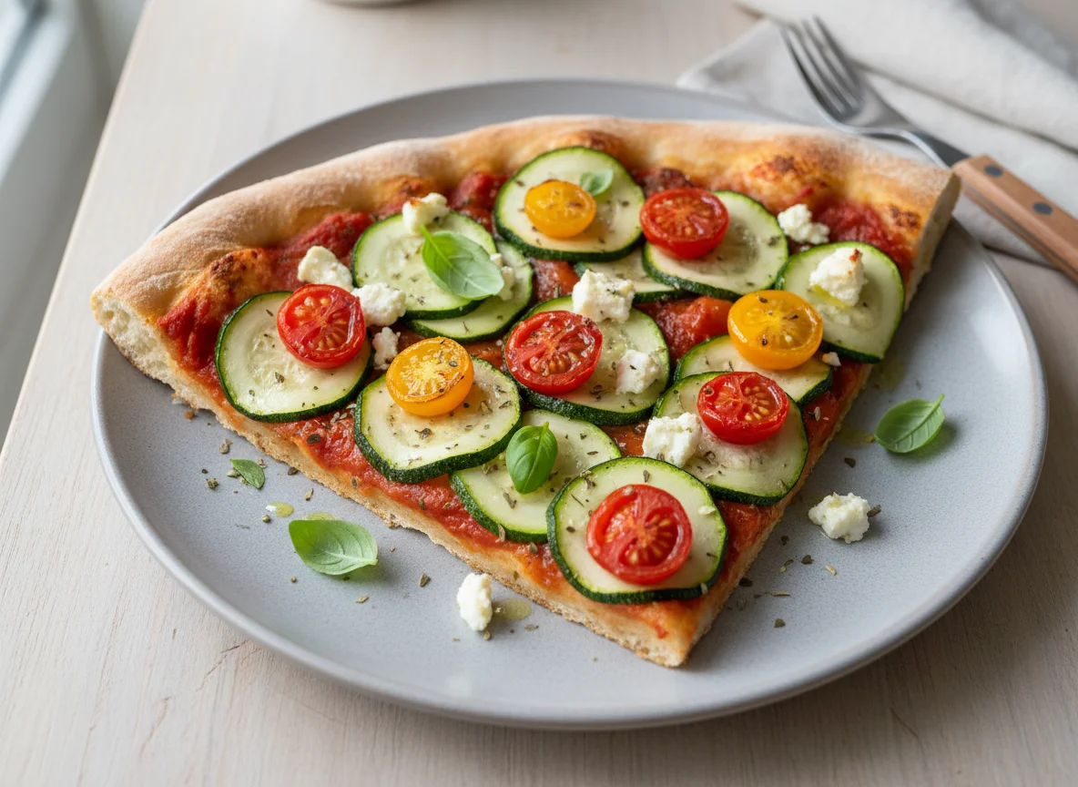 Gemüse-Pizza-Stück photo