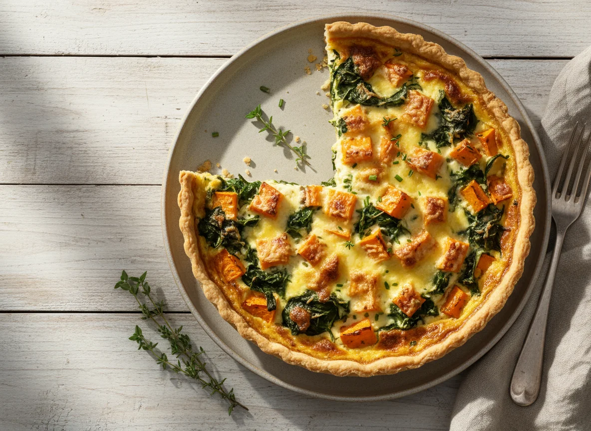 Gemüse-Quiche mit Käse photo