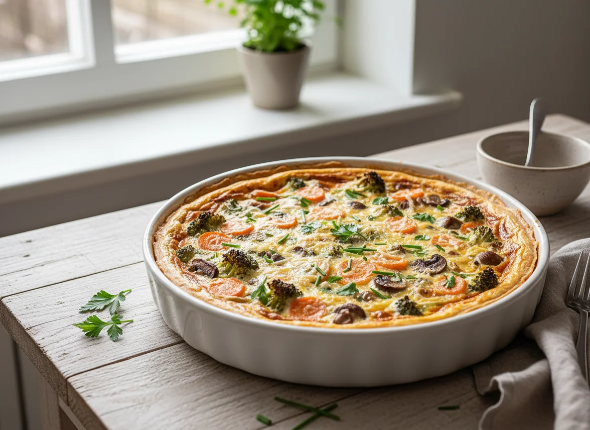 Gemüse-Quiche ohne Boden photo