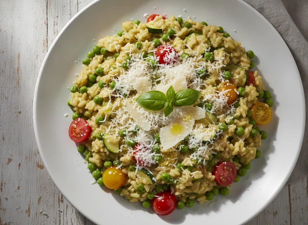 Gemüserisotto mit Parmesan photo