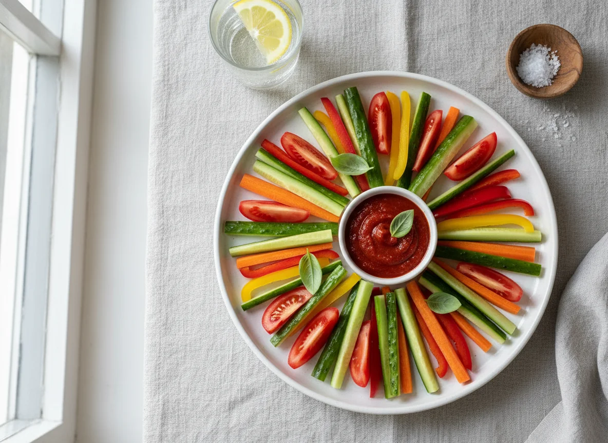 Gemüsesticks mit Tomaten photo