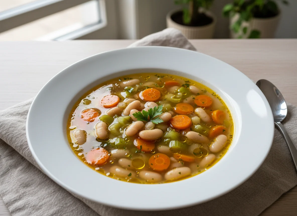 Gemüsesuppe mit Bohnen photo