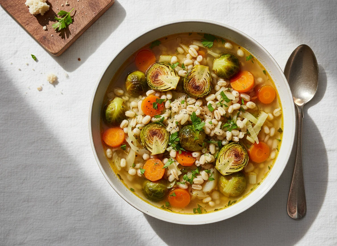 Gemüsesuppe mit Graupen photo