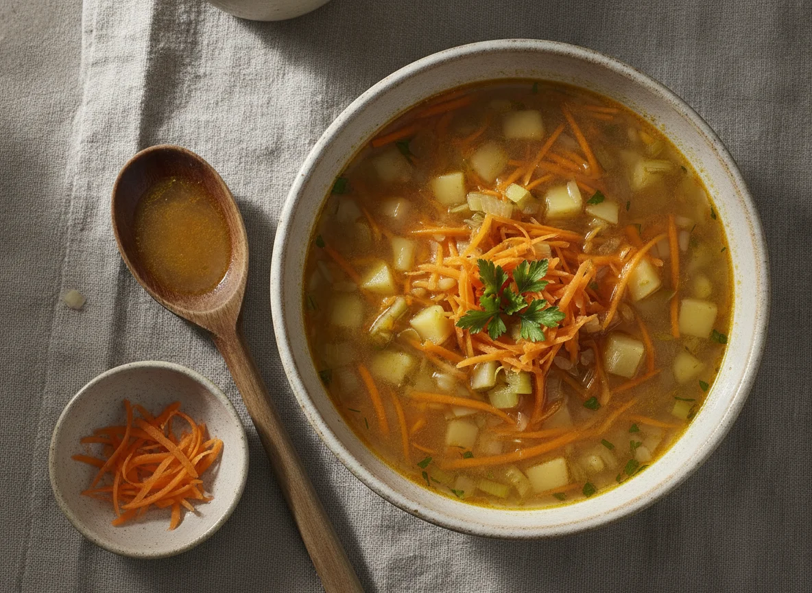 Gemüsesuppe mit Karotten photo