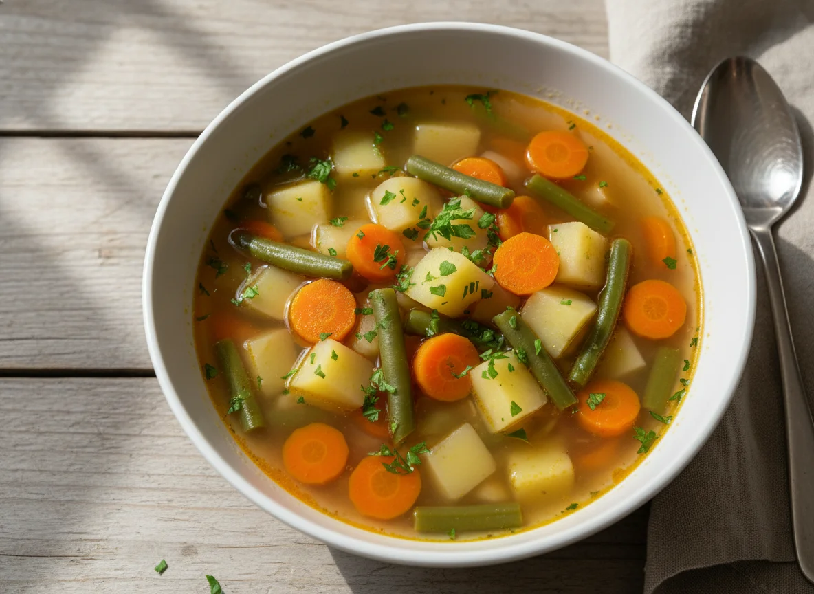 Gemüsesuppe mit Kartoffeln photo
