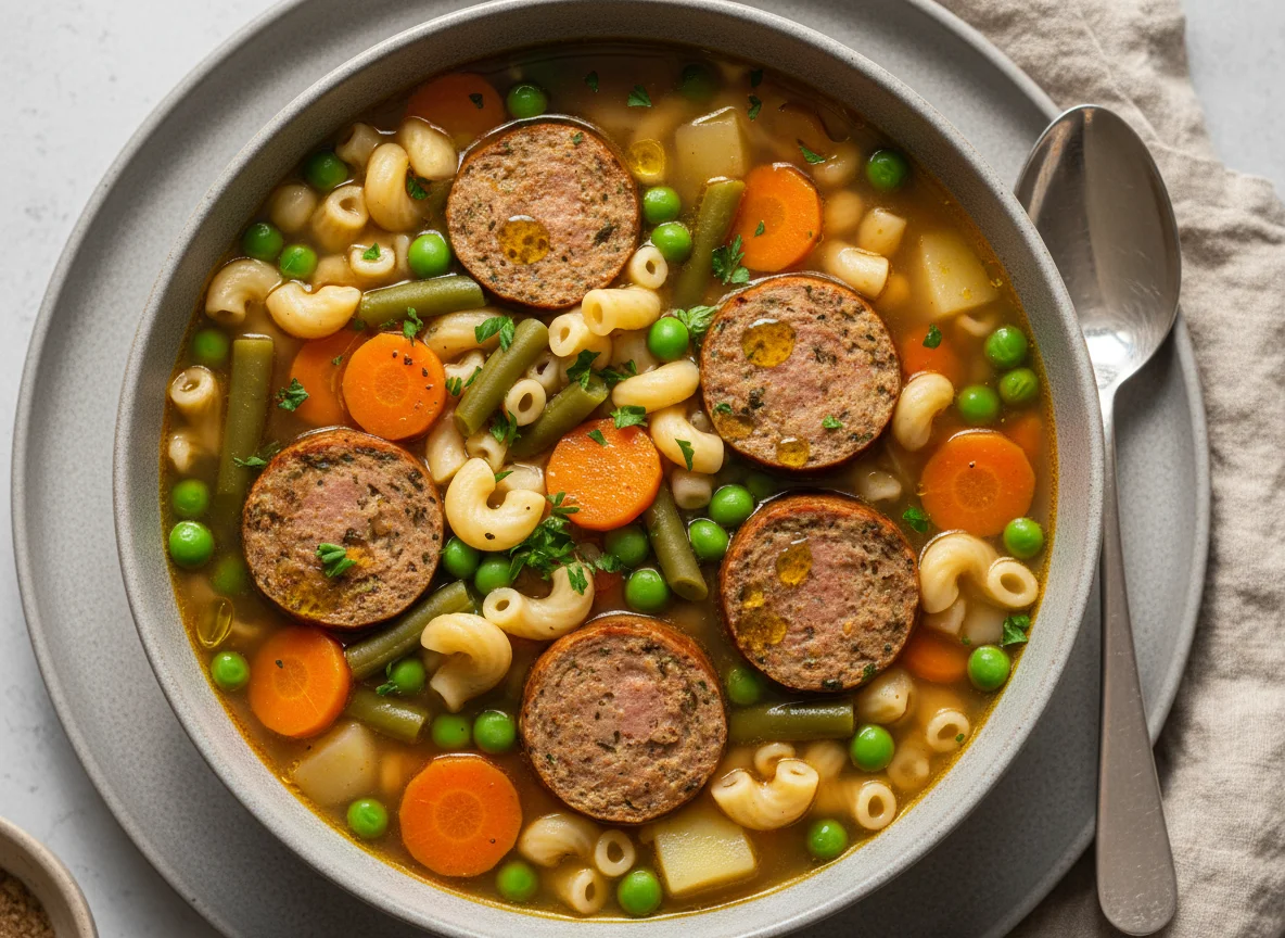 Gemüsesuppe mit Pinkel photo