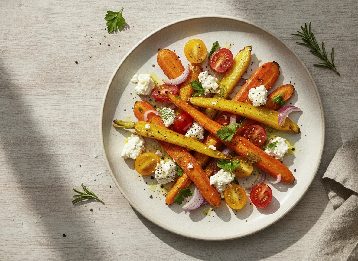 Gemüseteller mit Feta photo