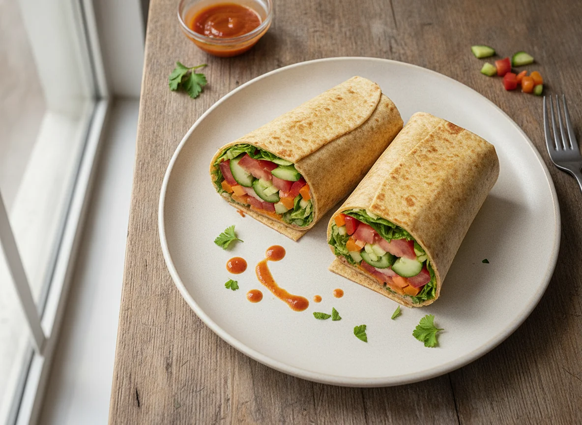 Gemüse-Tortilla-Wrap photo