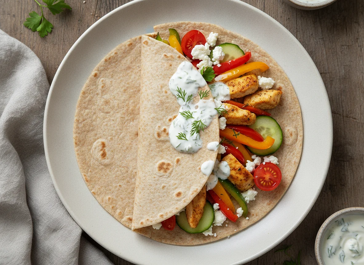 Gemüse-Wrap mit Feta photo