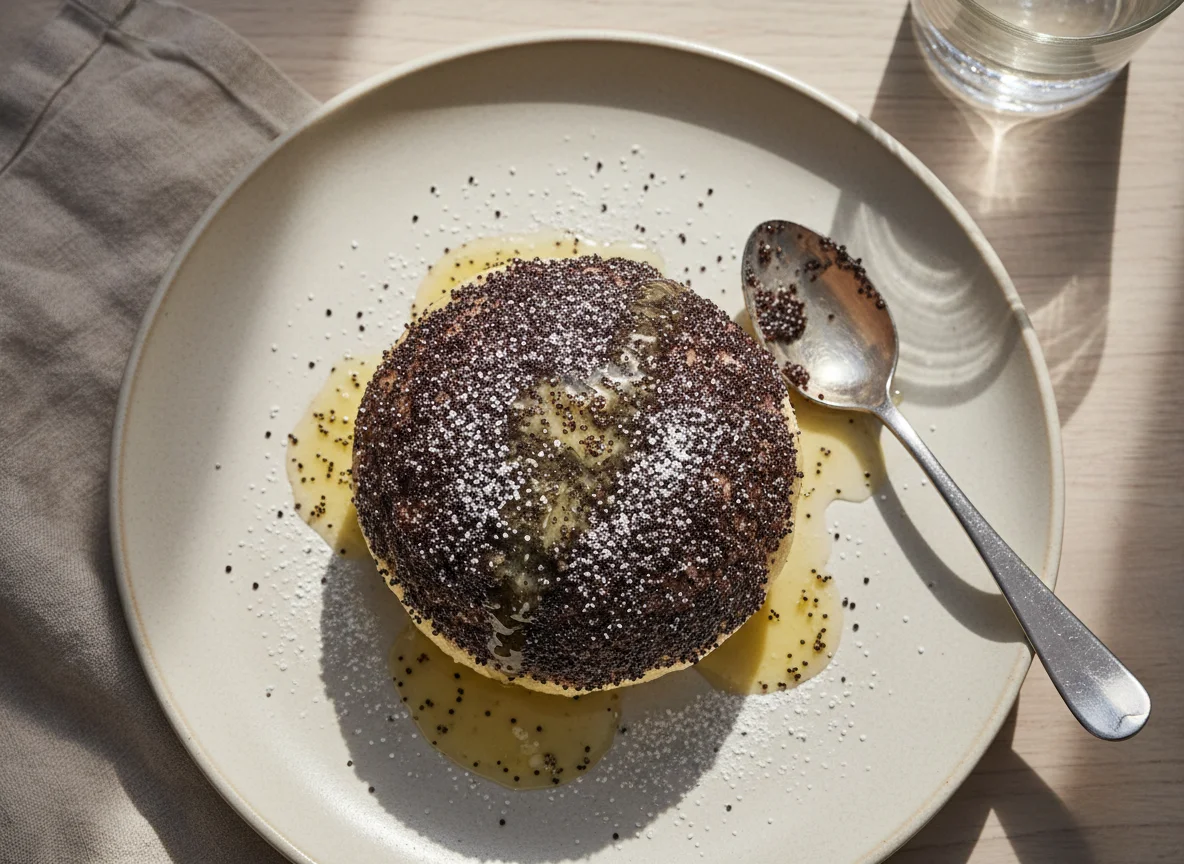 Germknödel mit Mohn und Butter photo