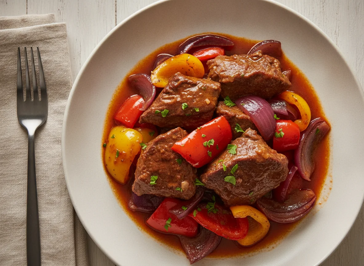 Geschmortes Gemüse mit Fleisch photo